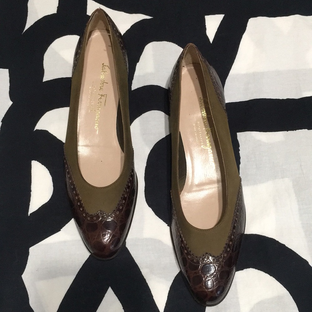 Salvatore Ferragamo Suede Ballet Flats